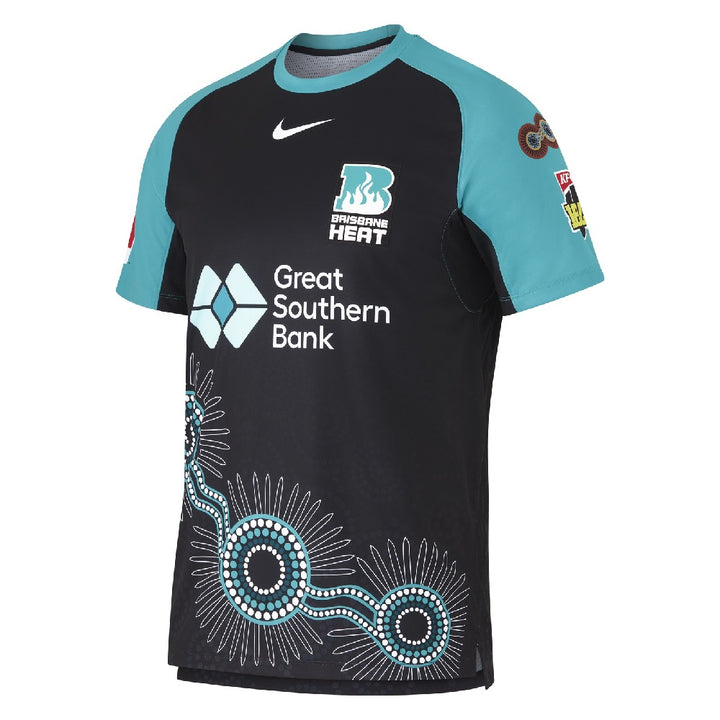 BBL13 BRISBANE HEAT REPLICA INDIGENOUS SHIRT SHORT SLEEVE