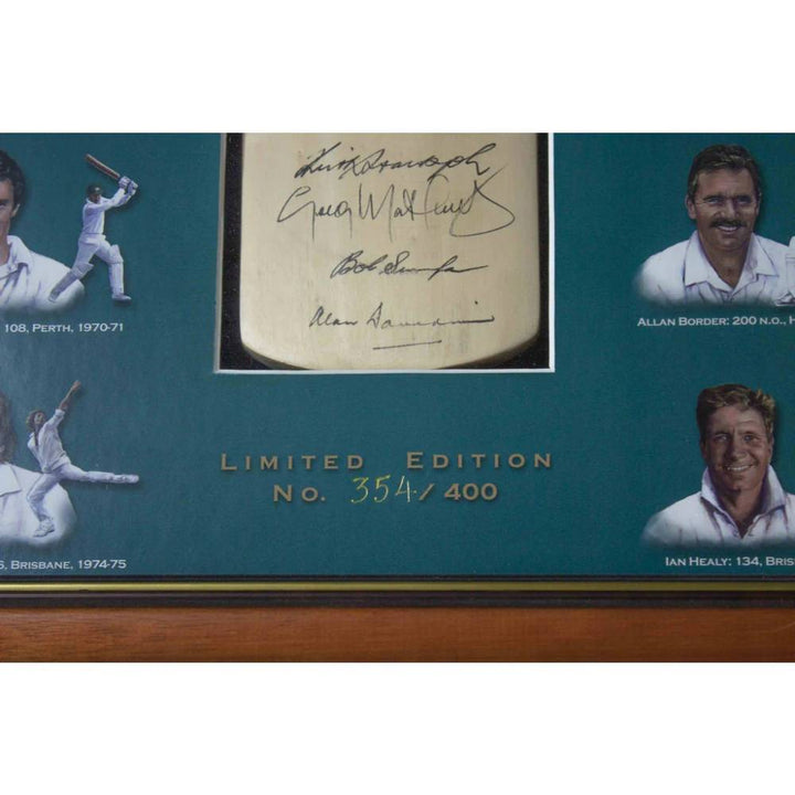GREAT TEST PERFORMANCE BAT AUS VS ENG 24 SIGNATURES FRAMED
