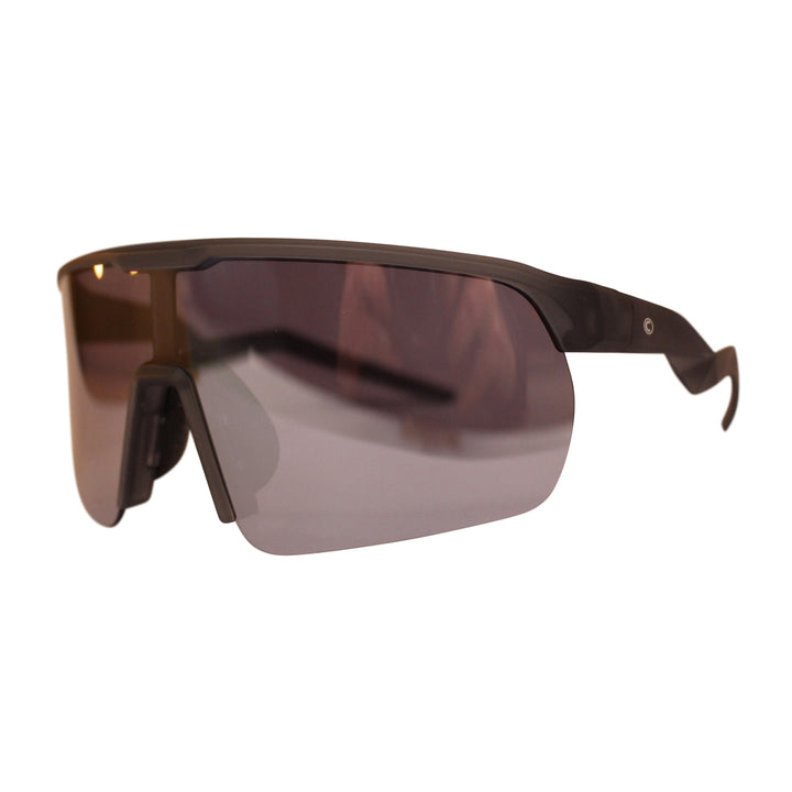 COUNTY CHROME SUNGLASSES OPAQUE CHARCOAL - SILVER LENS