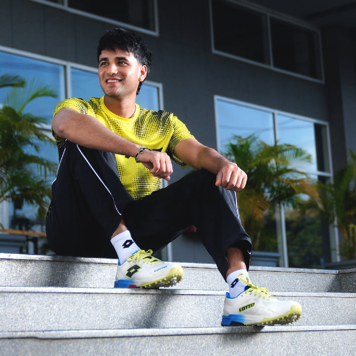 LOTTO SUPER SHOT SPIKE WHITE/BLUE/LIMEADE