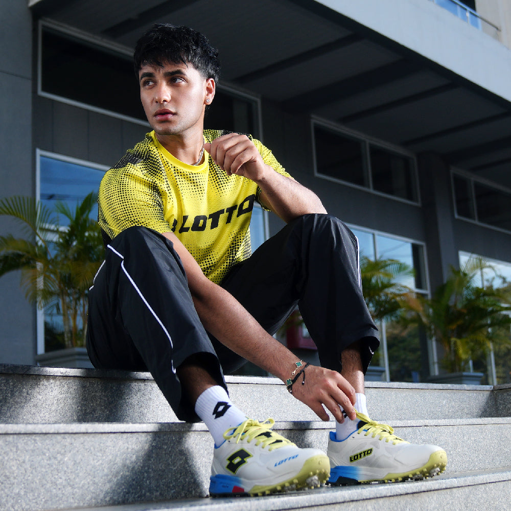 LOTTO SUPER SHOT SPIKE WHITE/BLUE/LIMEADE