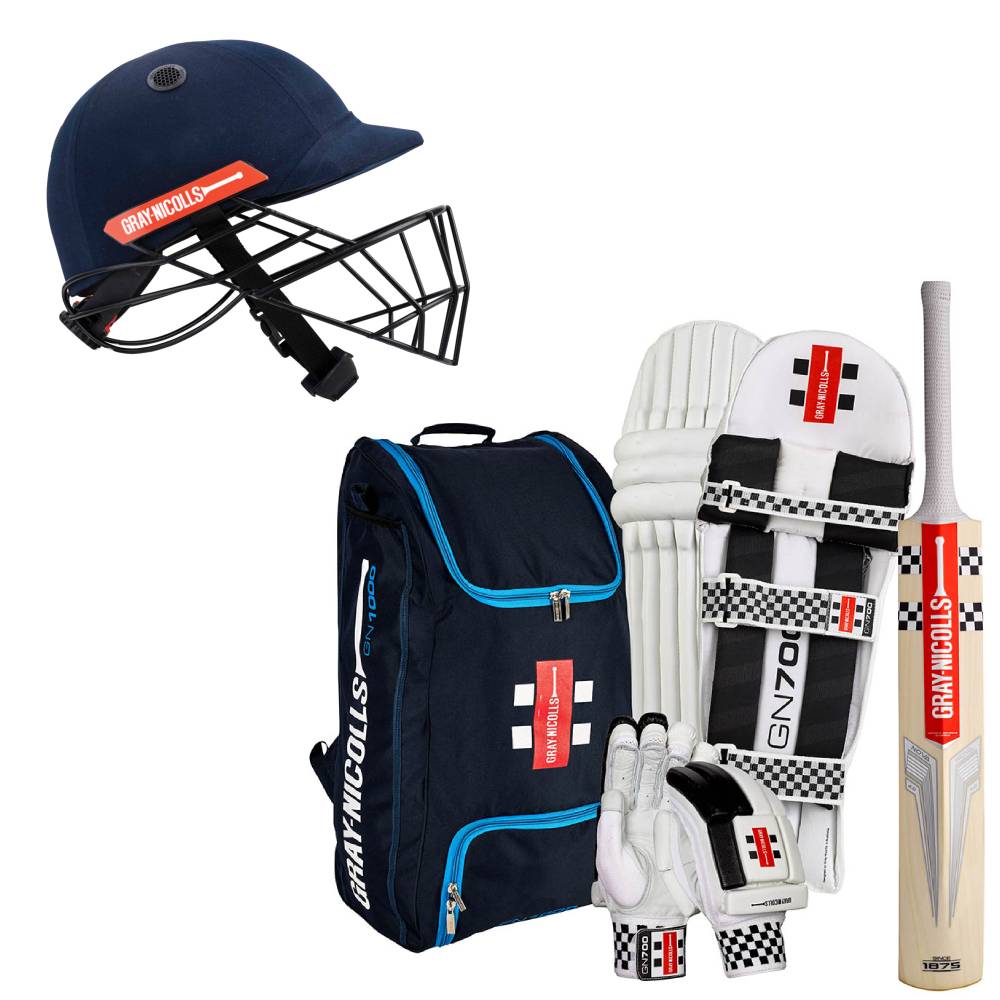 GCCC Bundle! Gray-Nicolls Nova 4.0 Senior Set & Atomic 360 Helmet